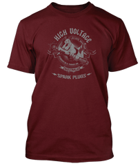 AC/DC inspired HIGH VOLTAGE Spark Plugs T-Shirt