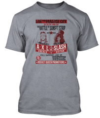 Guns n Roses inspired Slash v Axl fight poster T-Shirt