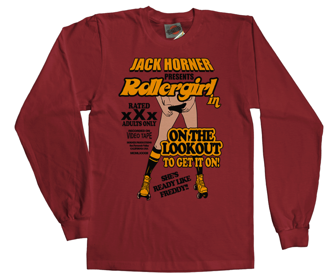 Boogie Nights Inspired Rollergirl T Shirt Bathroomwall