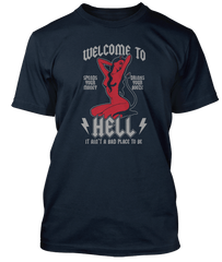 AC/DC Bon Scott inspired HELL AINT A BAD PLACE TO BE T-Shirt