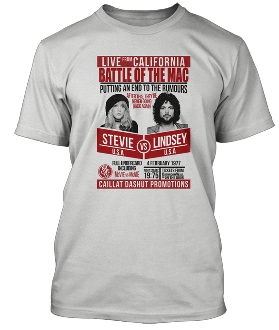 Fleetwood Mac Stevie Nicks vs Lindsey Buckingham inspired T-Shirt