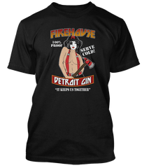 KISS inspired FIREHOUSE Detroit COLD GIN T-Shirt