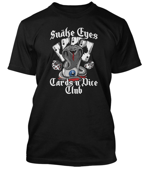 MOTORHEAD inspired ACE OF SPADES Snake Eyes Cards N Dice T-Shirt
